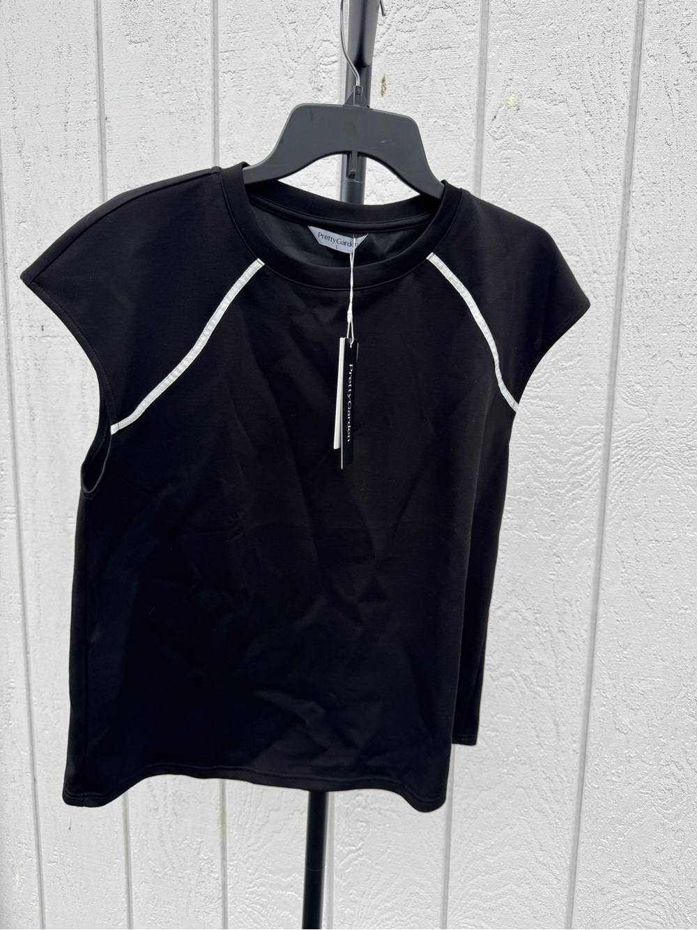 Women’s Black Wide-Leg Lounge Pants & Top Set - Casual Athletic Style - Picture 4 of 6